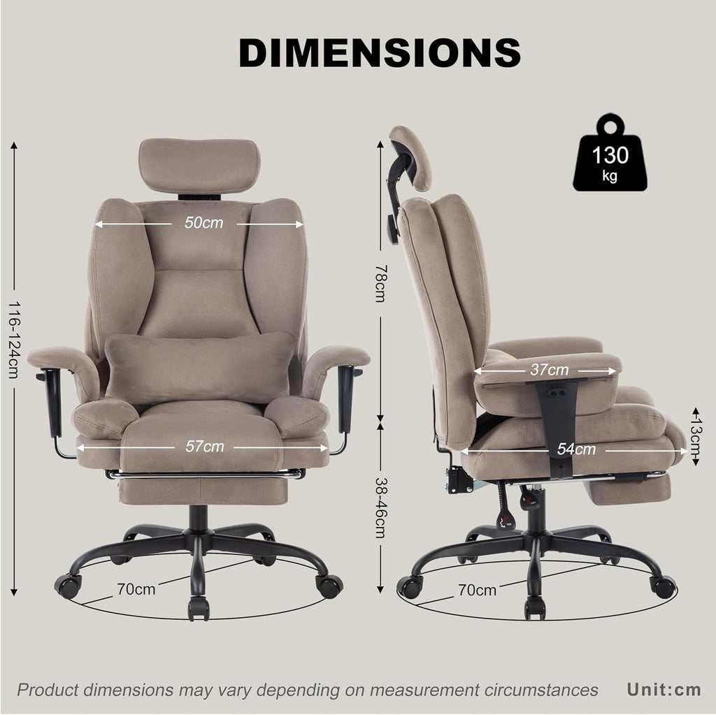 Fabric Footrest Ergonomic Gaming Chair