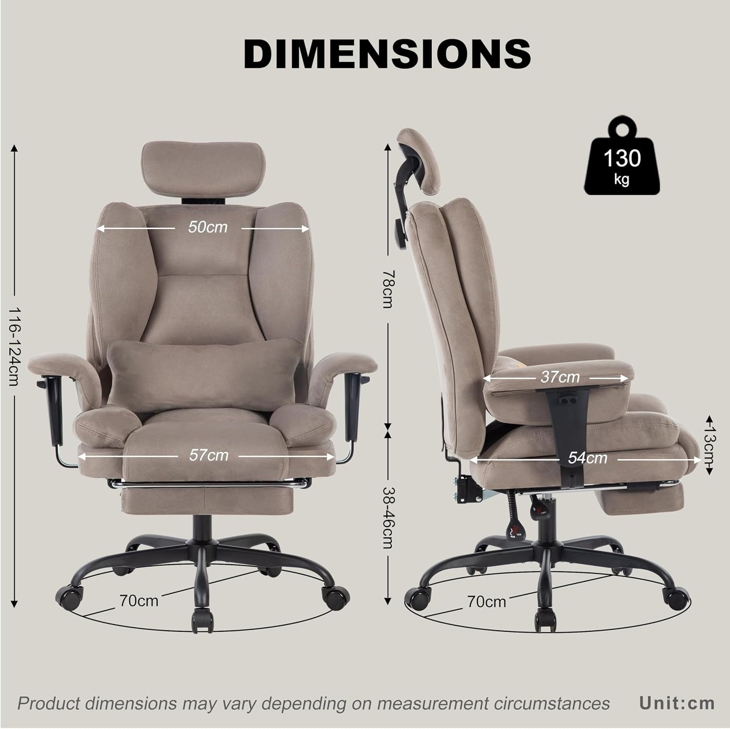 Fabric Footrest Ergonomic Gaming Chair