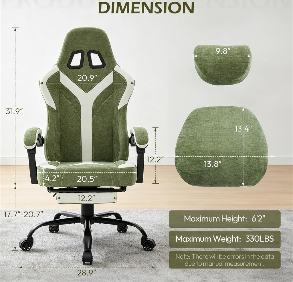Ergonomic Footrest Gaming Chair