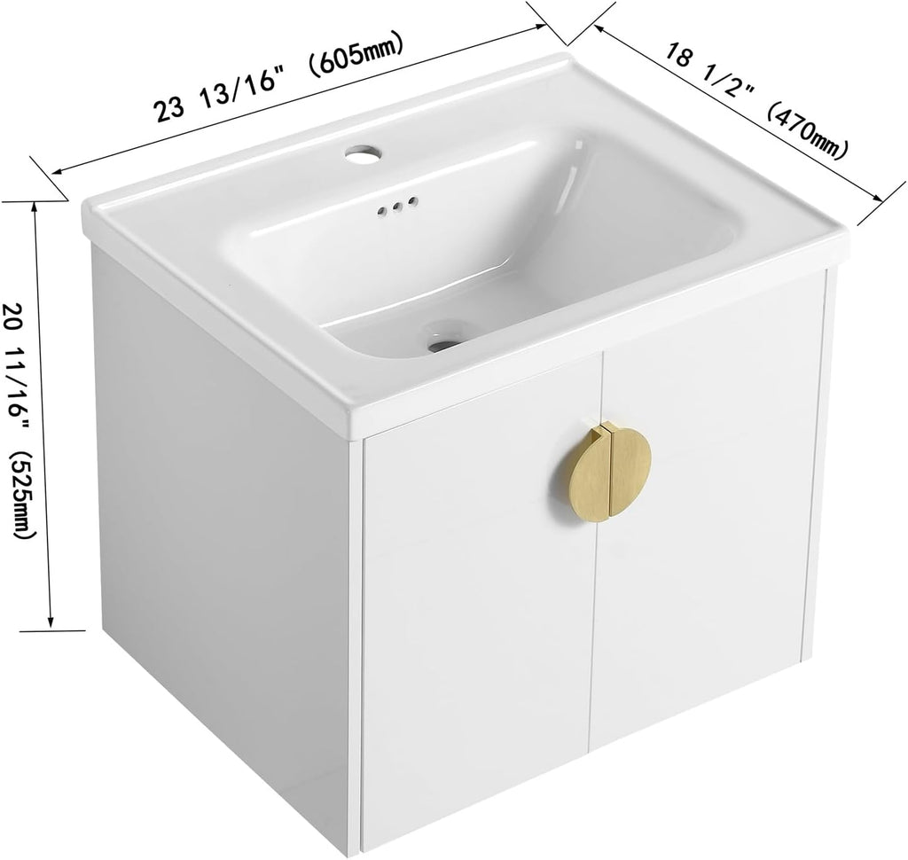 Wall Sink Floating Vanity Cabinet