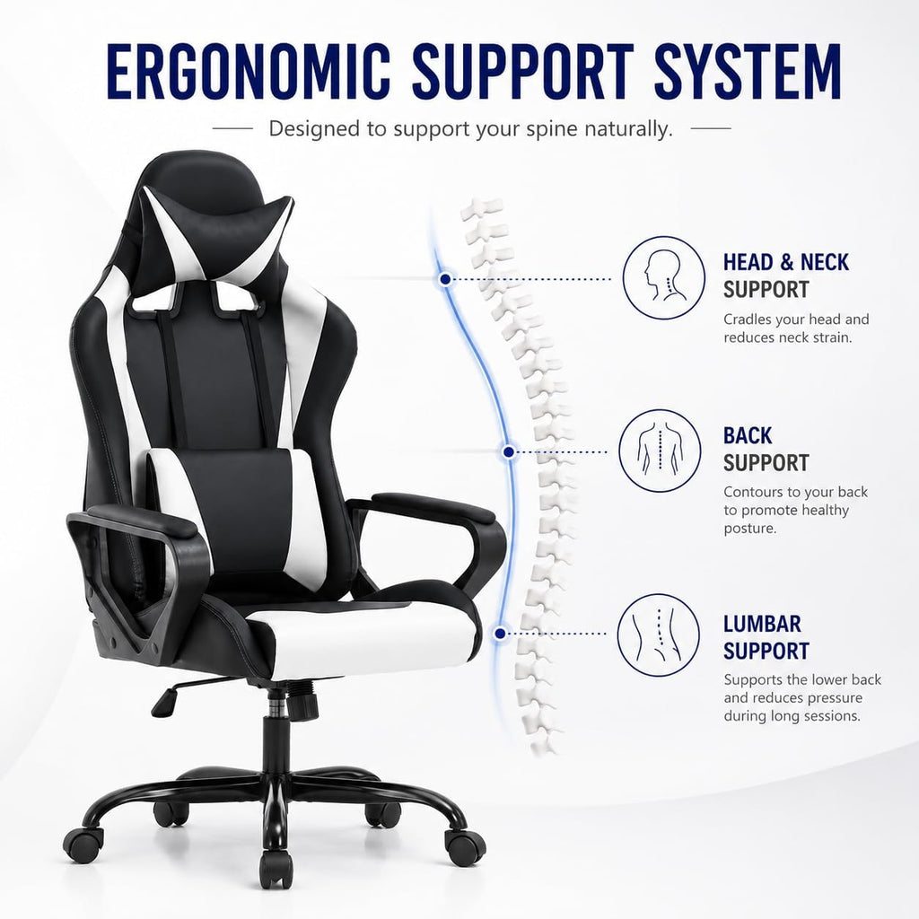 PU Ergonomic Racing Gaming Chair