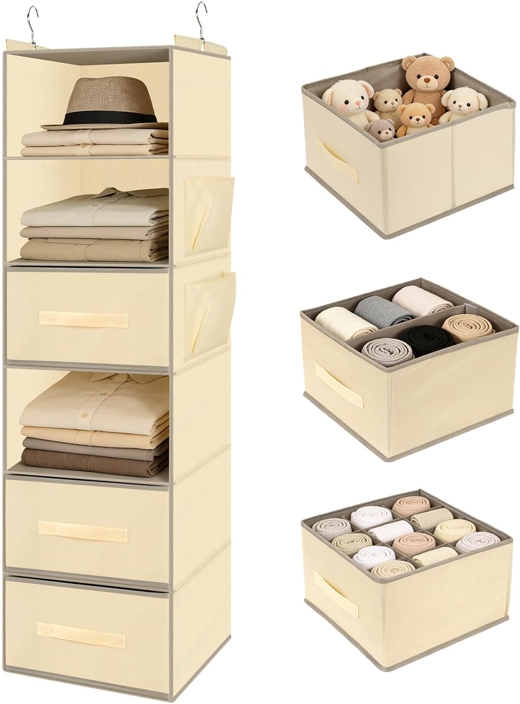 6-Shelf Hanging Closet Organizer