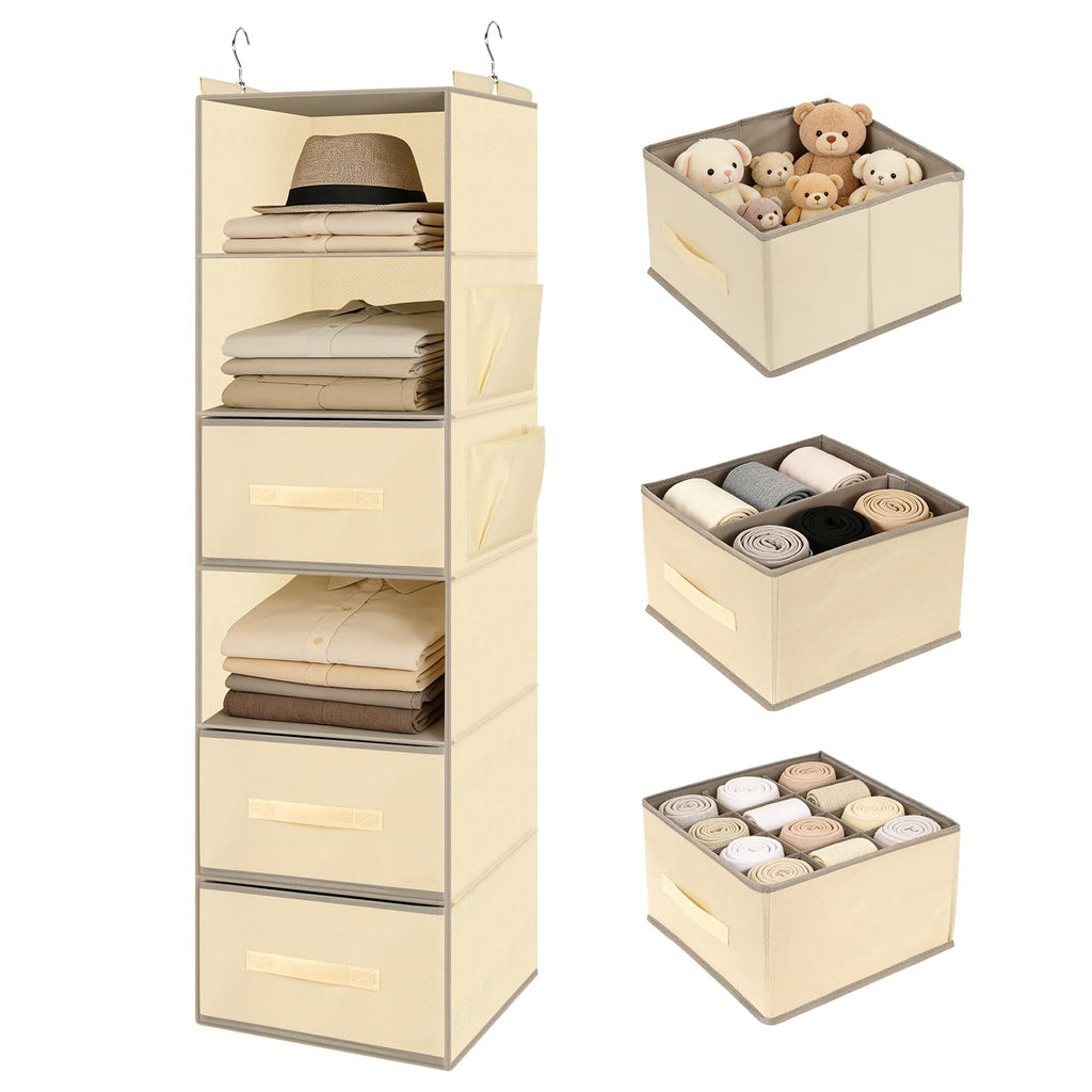 6-Shelf Hanging Closet Organizer