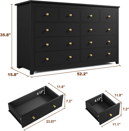 10 Drawer Metal Frame Dresser