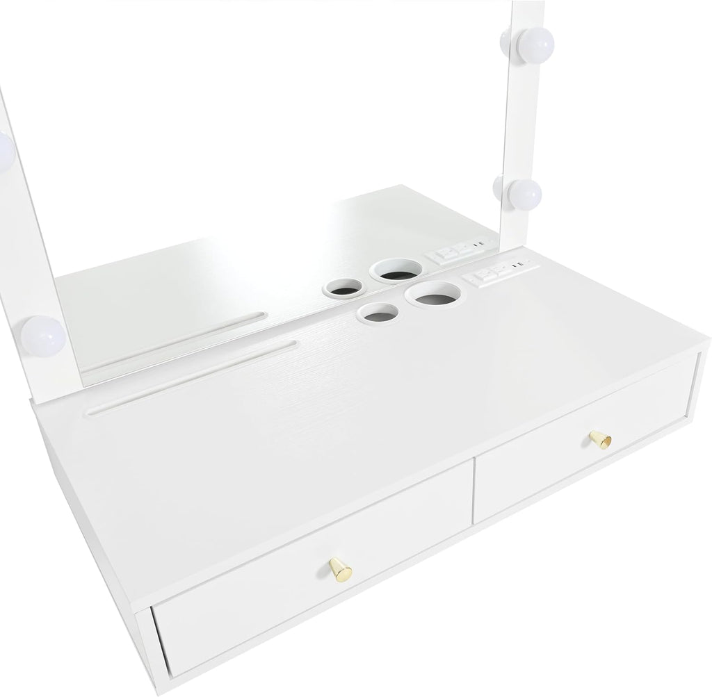 Light Mirror Wall Makeup Vanity