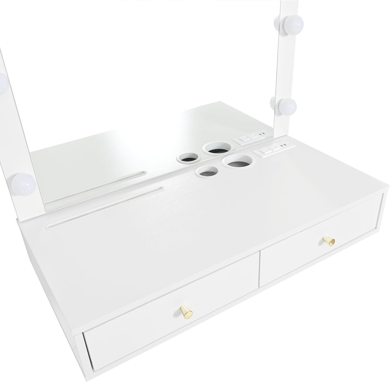 Light Mirror Wall Makeup Vanity