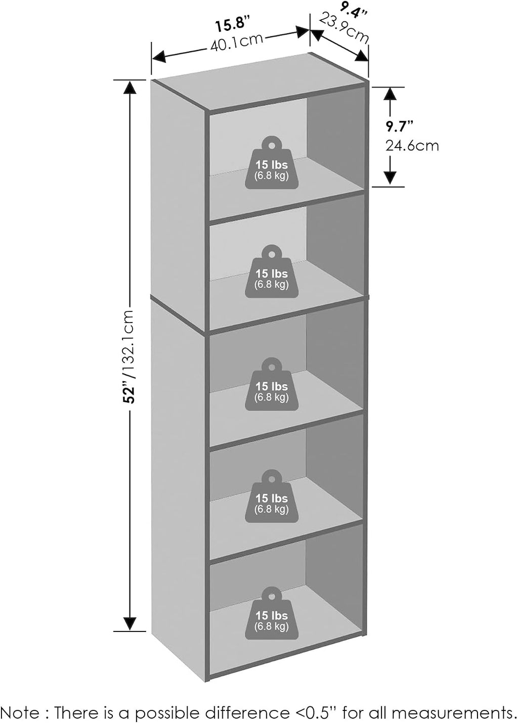 5-Tier Reed Closet Organizer