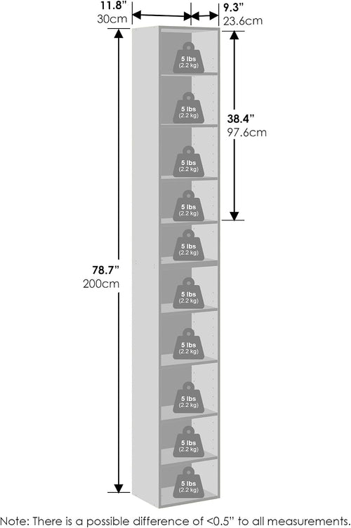 10-Tier Wide Open Closet Organizer