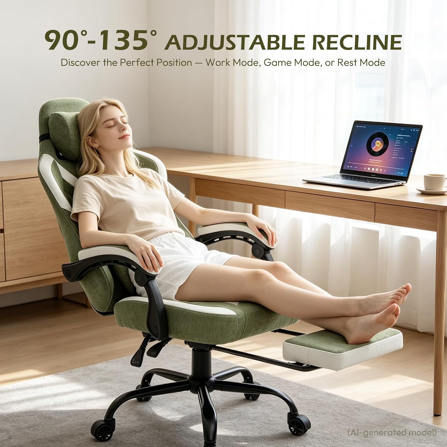 Ergonomic Footrest Gaming Chair