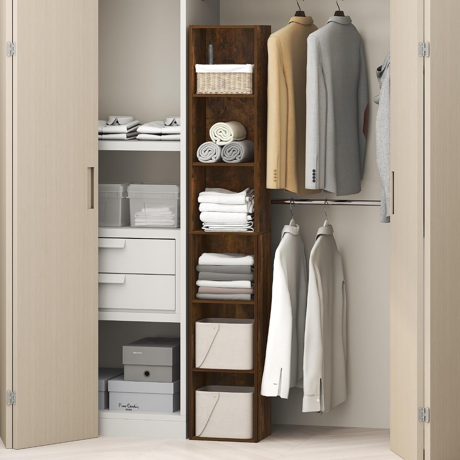 6-Tier Open Shelf Closet Organizer