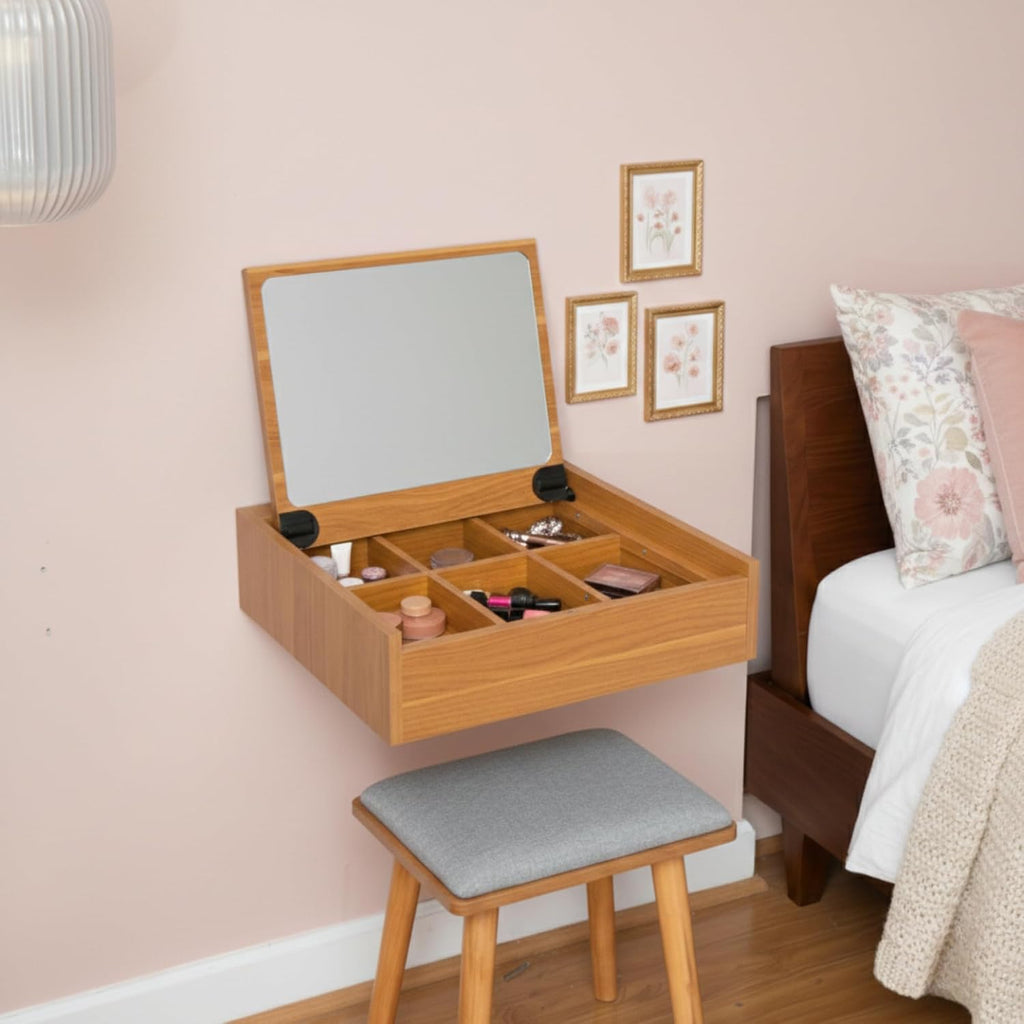 Flip Top Wall Vanity Desk Set