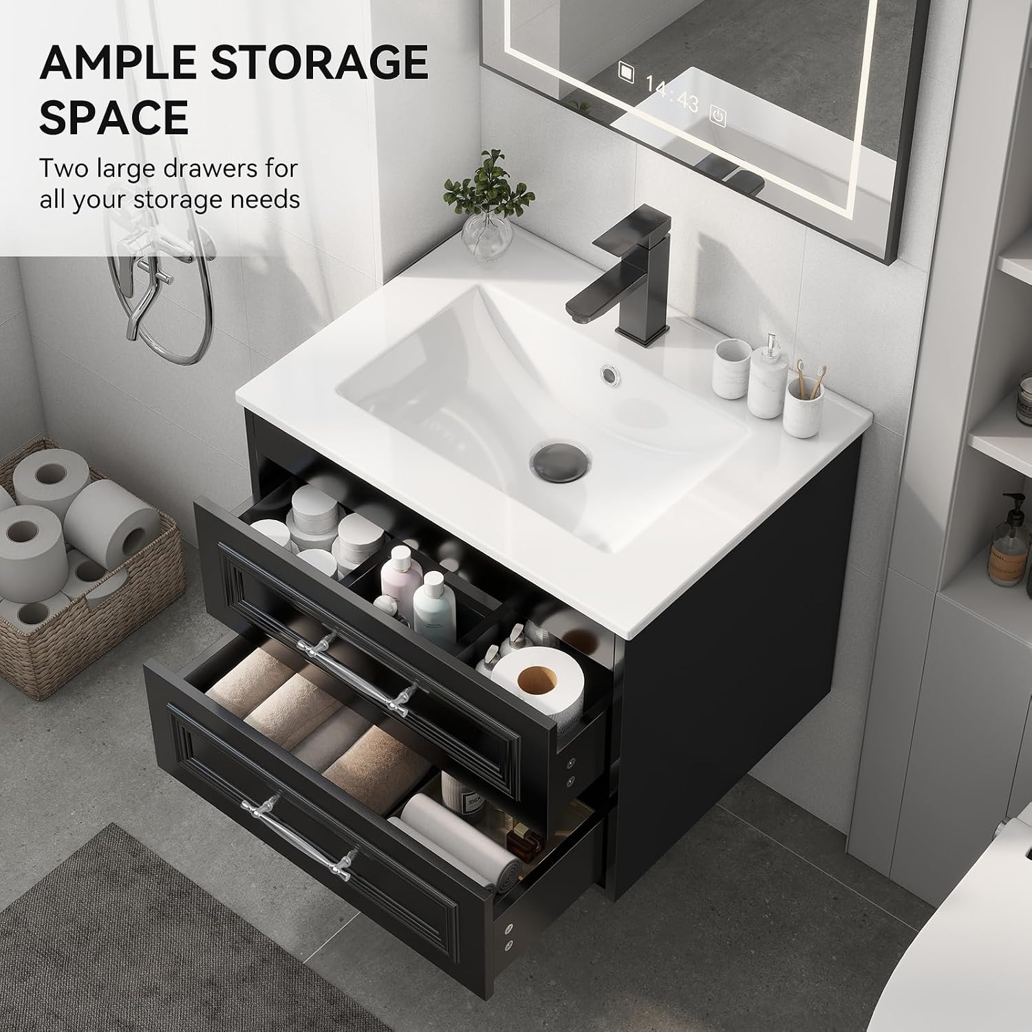 Soft Drawer Wall Floating Vanity