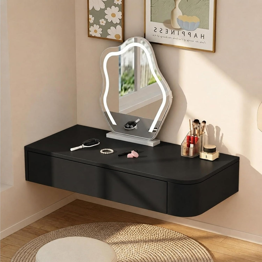 Corner Wall Hidden Drawer Vanity