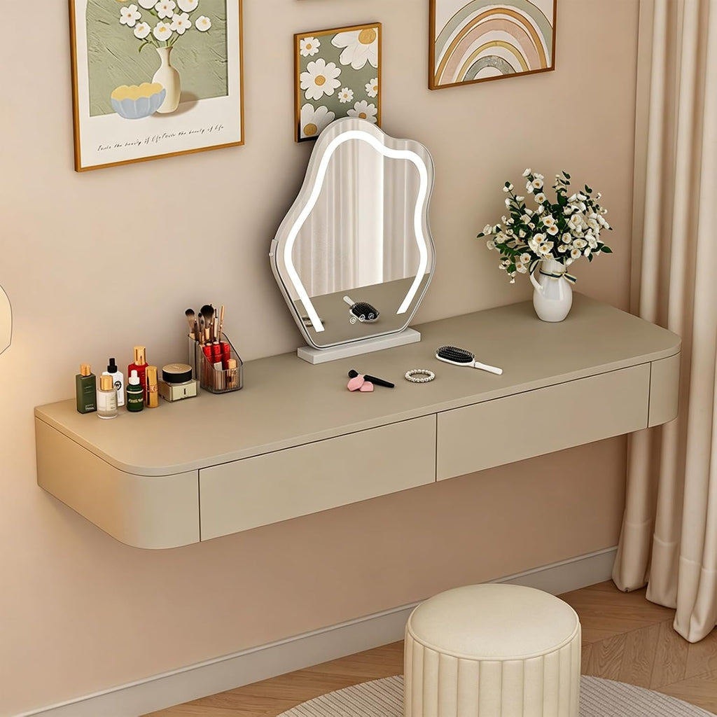 Corner Wall Storage Makeup Vanity
