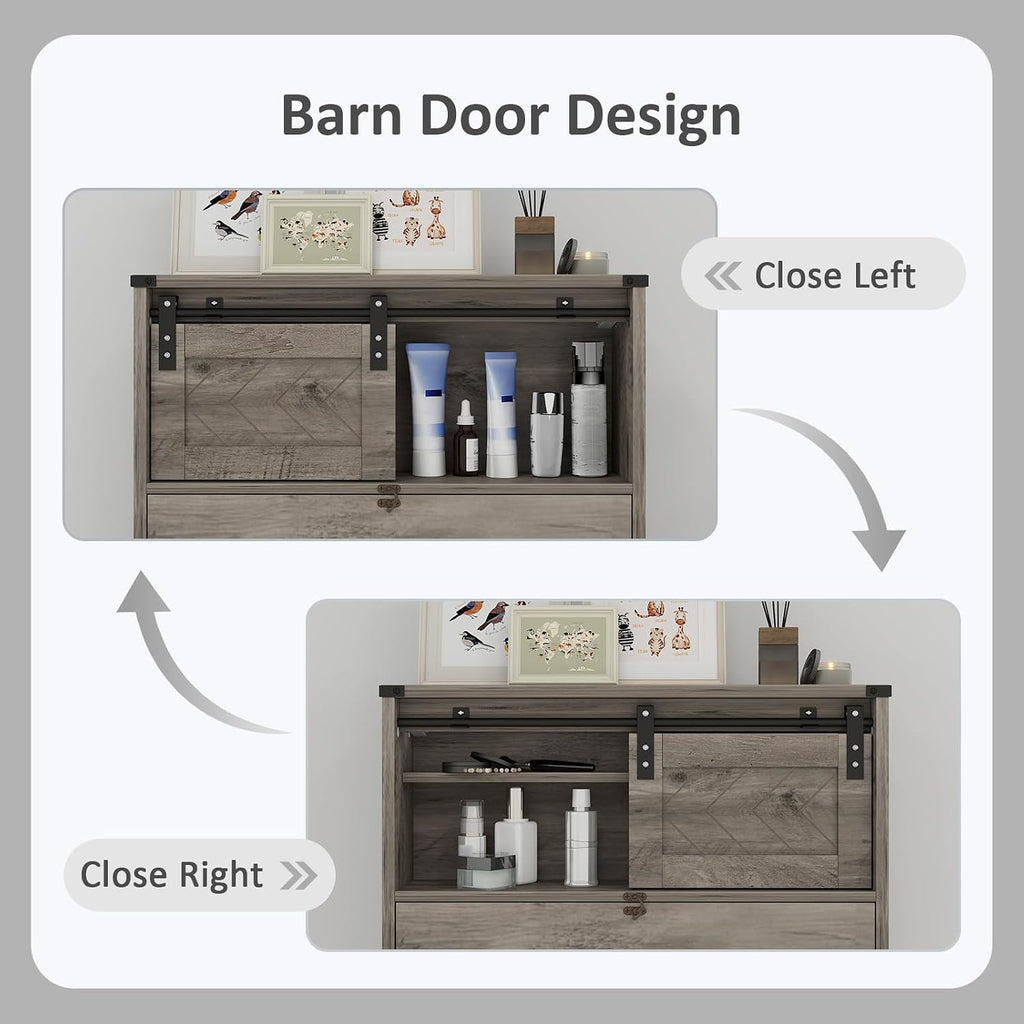 Farmhouse Light Mirror Vanity Desk