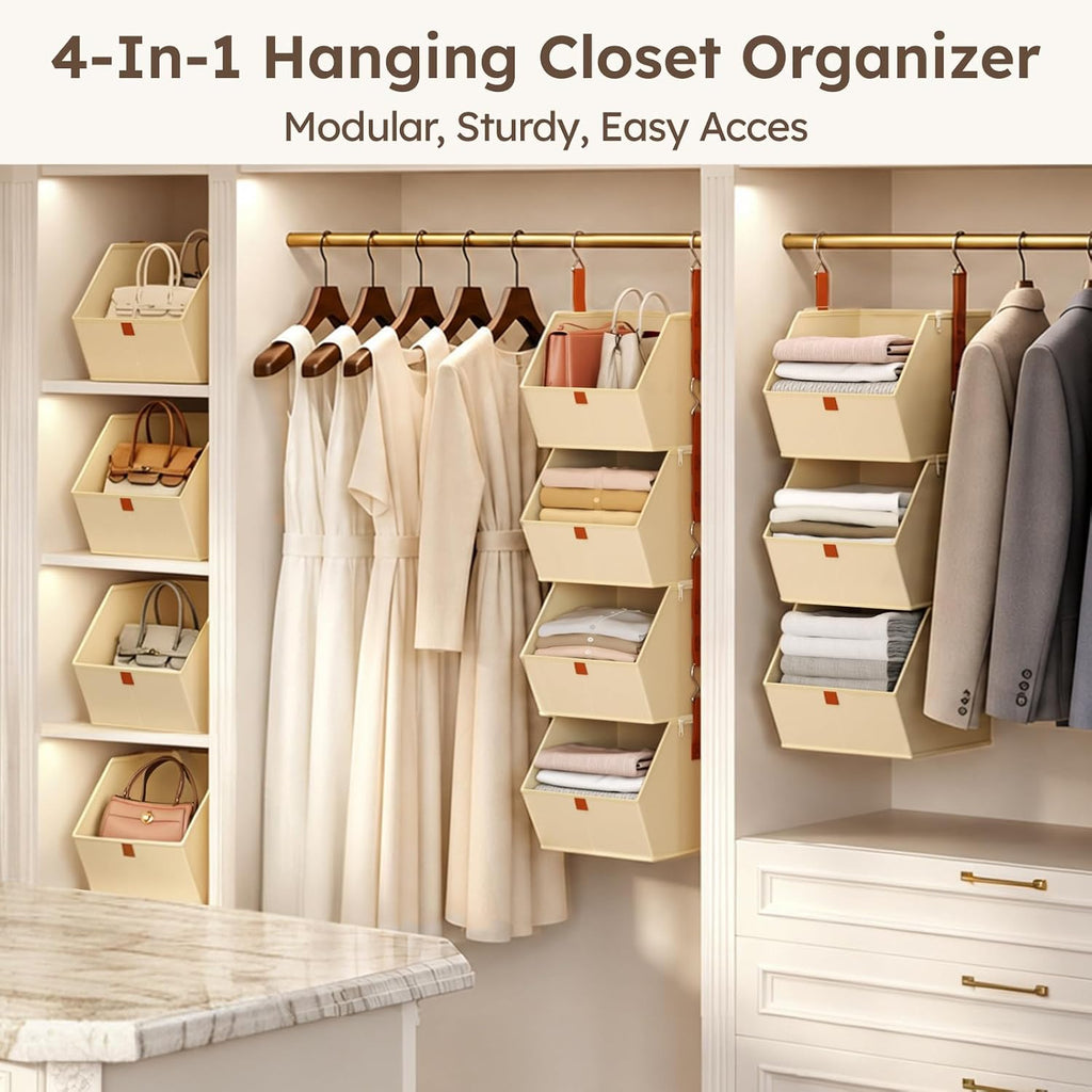 4 Tier Fabric Hanging Organizer