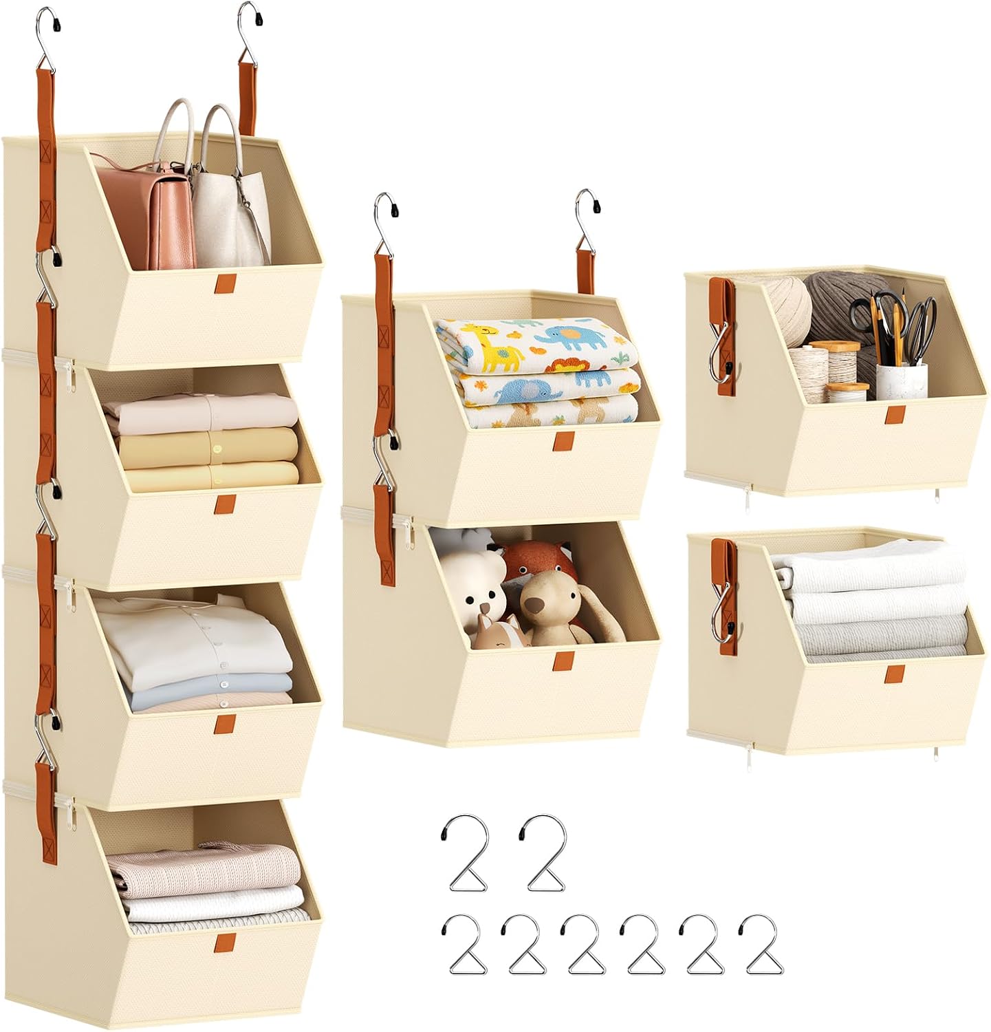 4 Tier Fabric Hanging Organizer