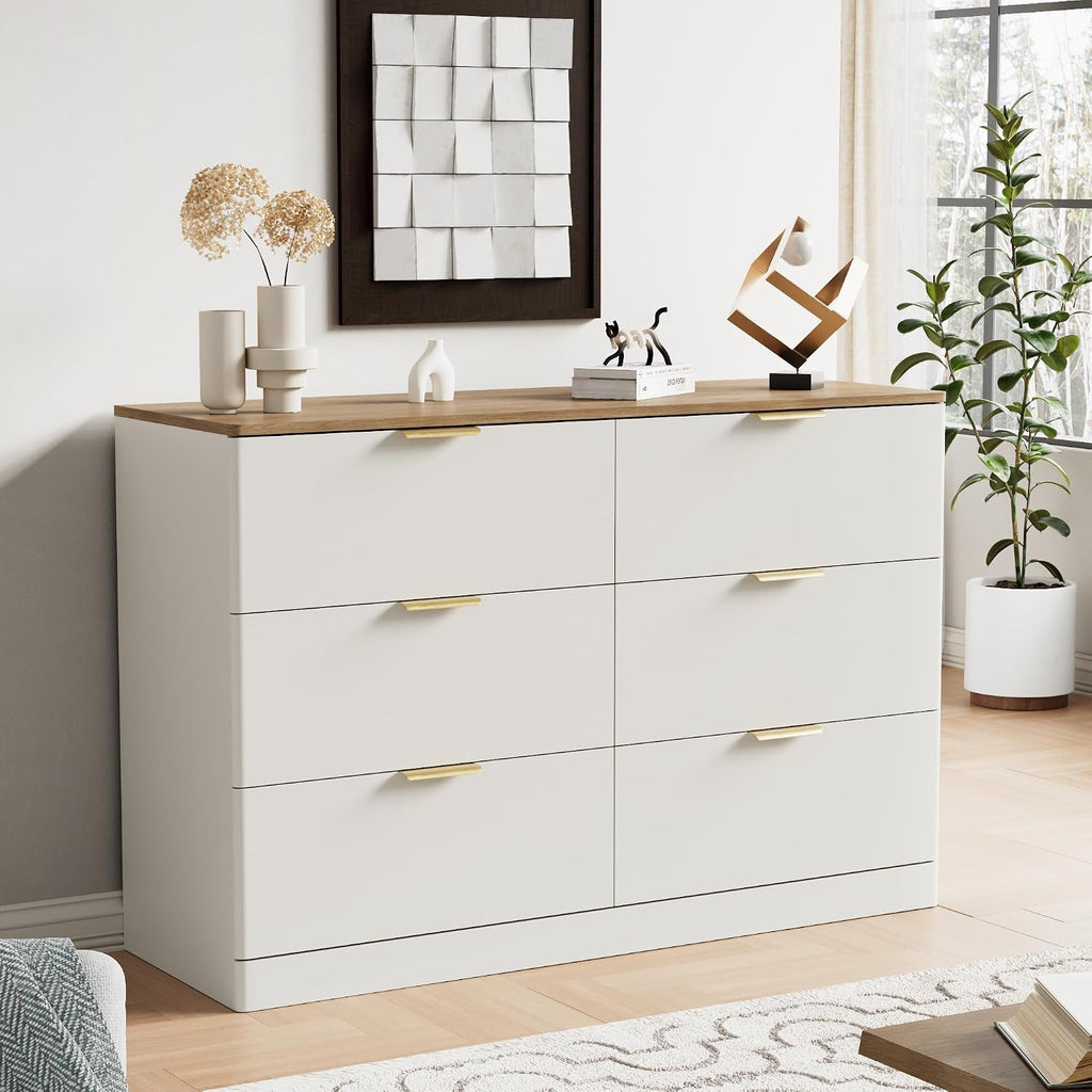 6 Drawer Curved Edge Dresser
