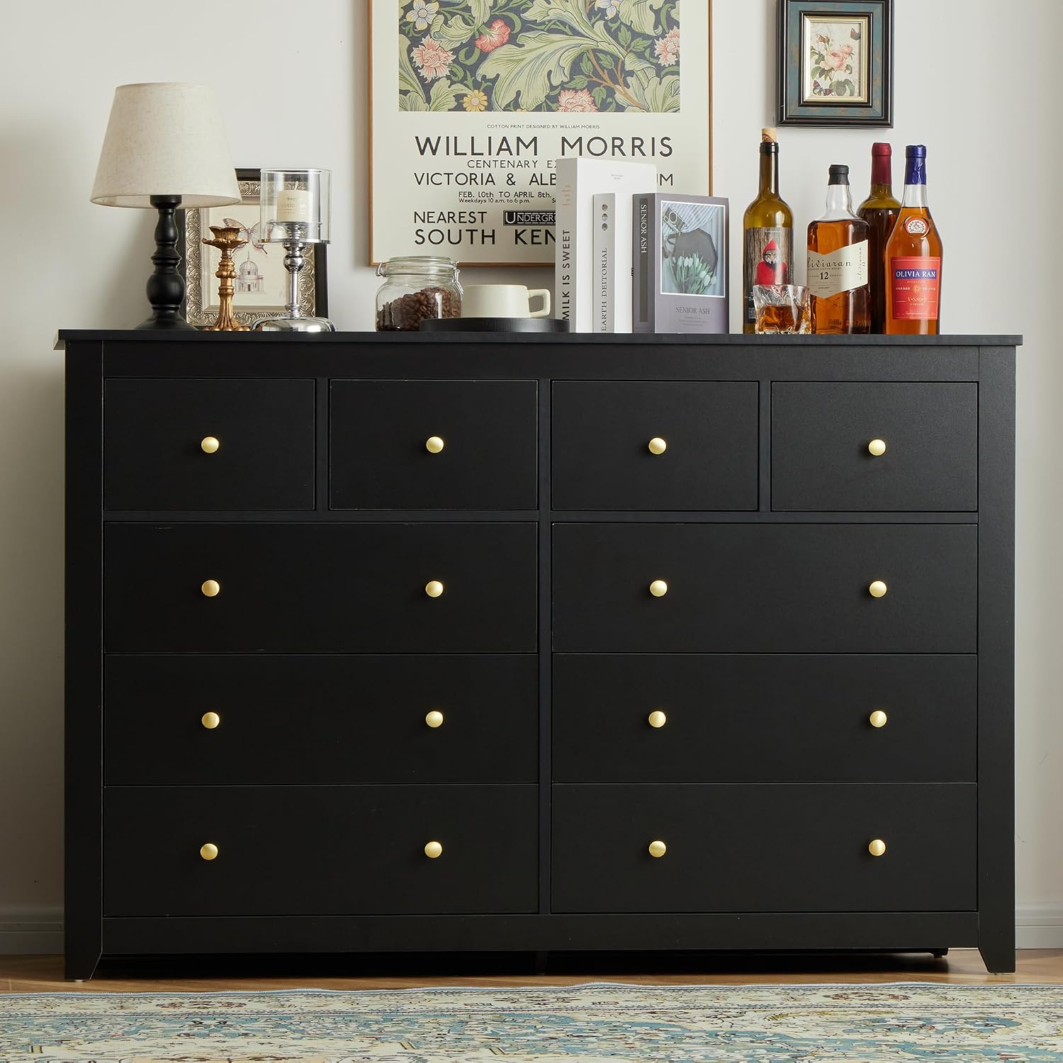 10 Drawer Metal Frame Dresser
