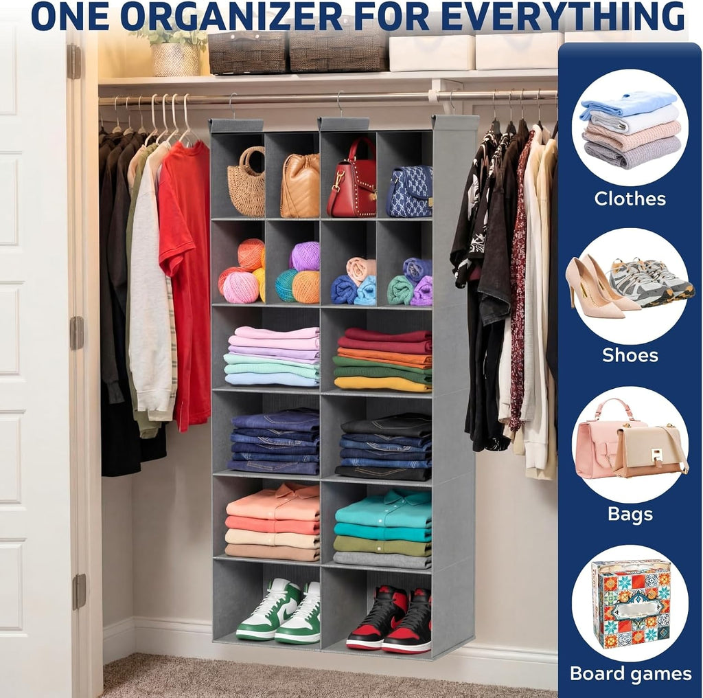 6 Tier Dual Hanging Closet Organizer
