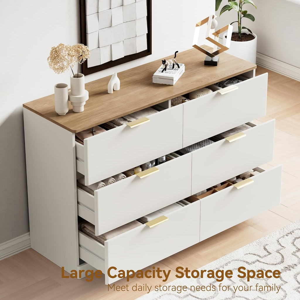 6 Drawer Curved Edge Dresser