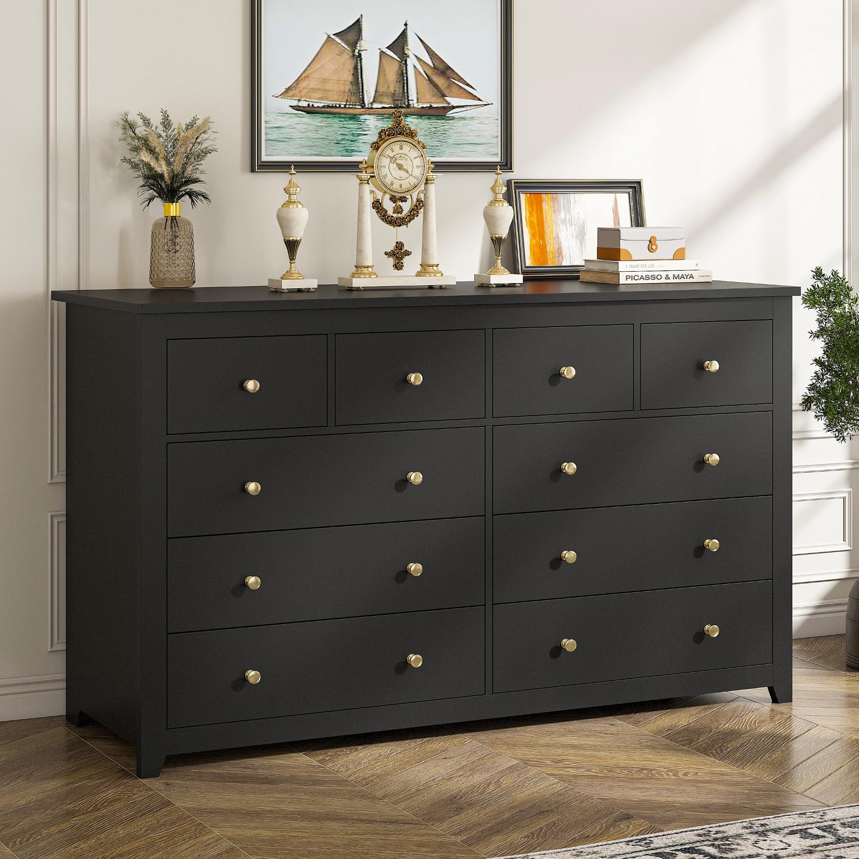 10 Drawer Metal Frame Dresser