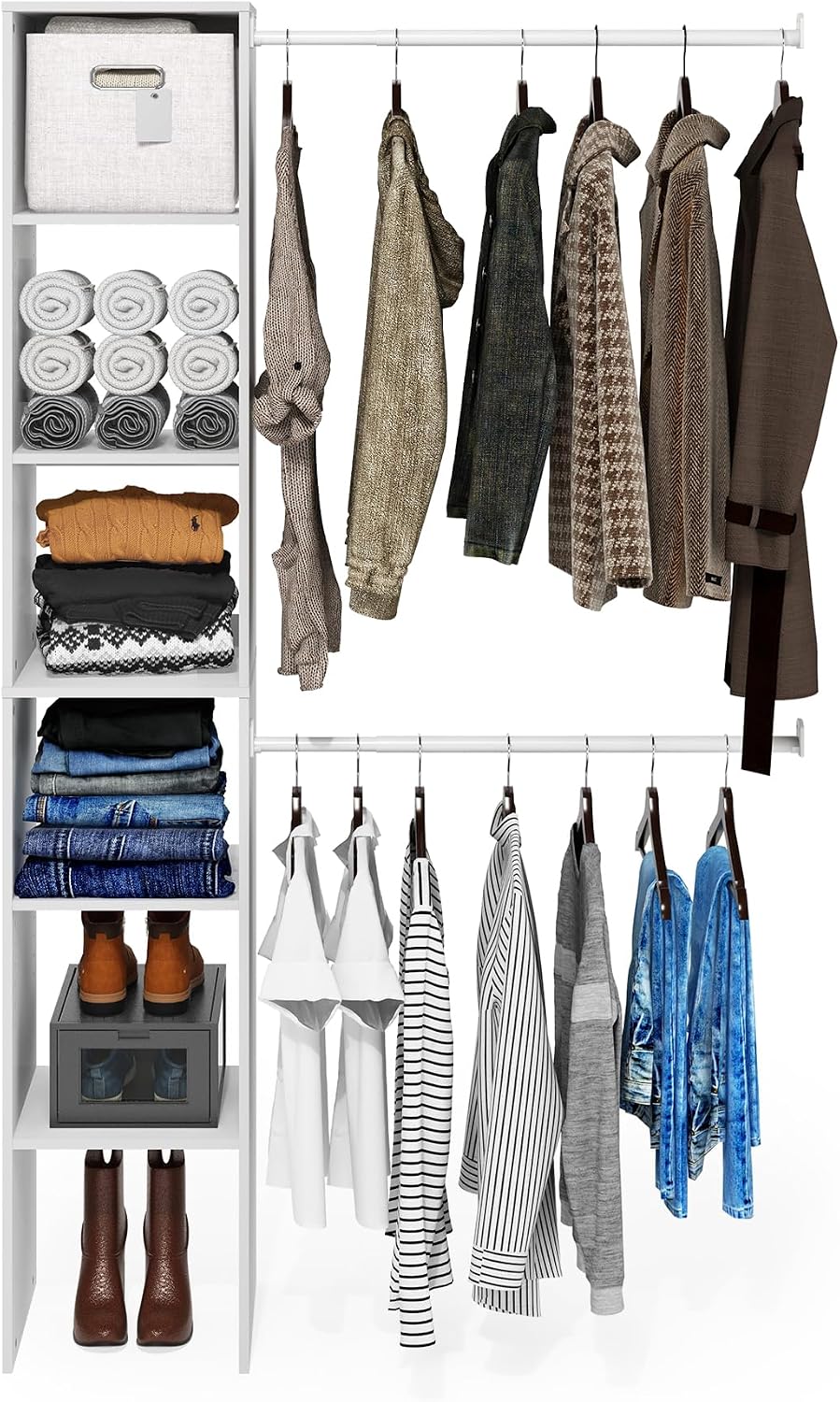 5-Tier Hanging Bar Closet Organizer