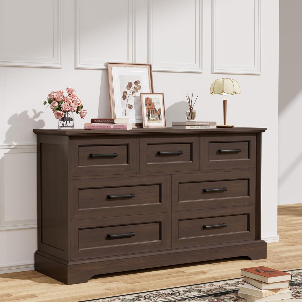 7 Drawer Farmhouse Storage Dresser