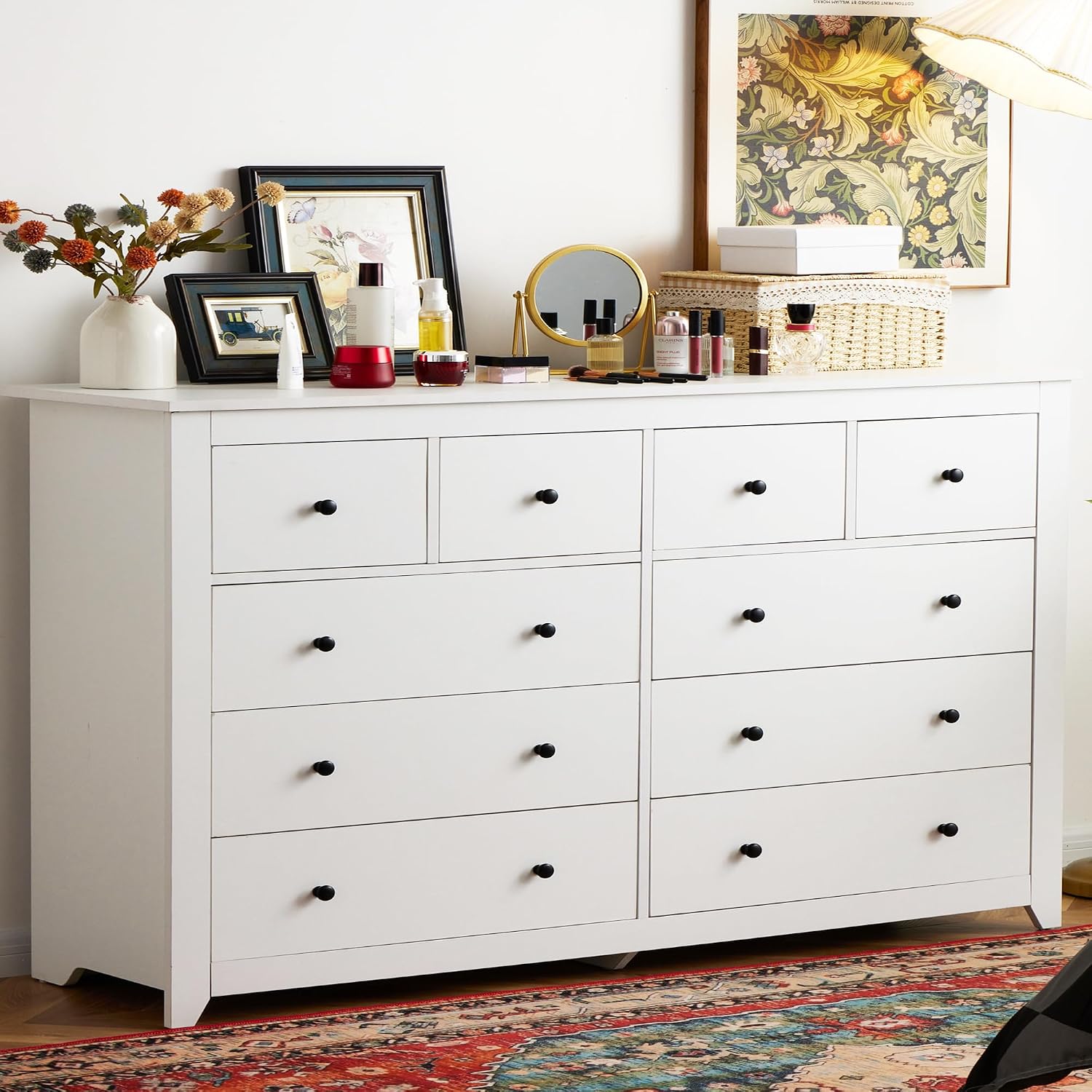 10 Drawer Modern Wood Dresser
