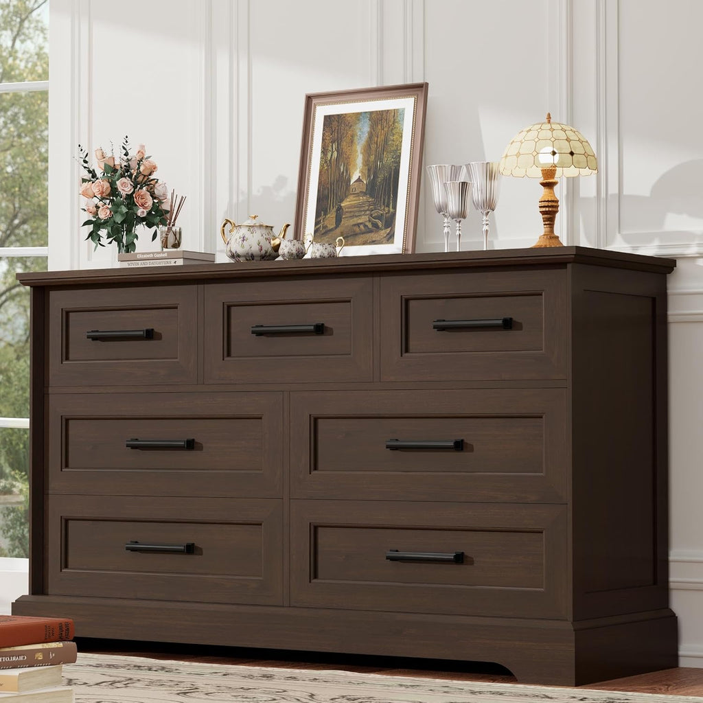 7 Drawer Farmhouse Storage Dresser