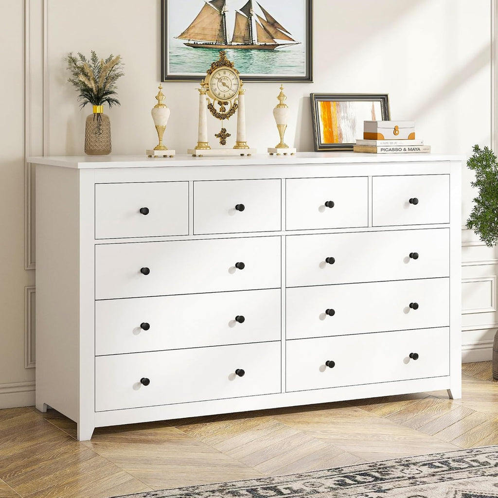 10 Drawer Modern Wood Dresser