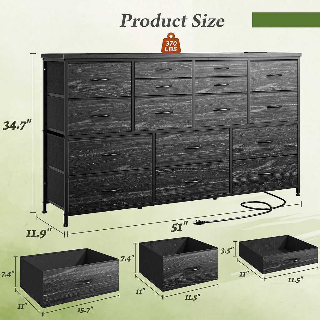 16 Drawer Charging Dresser Stand
