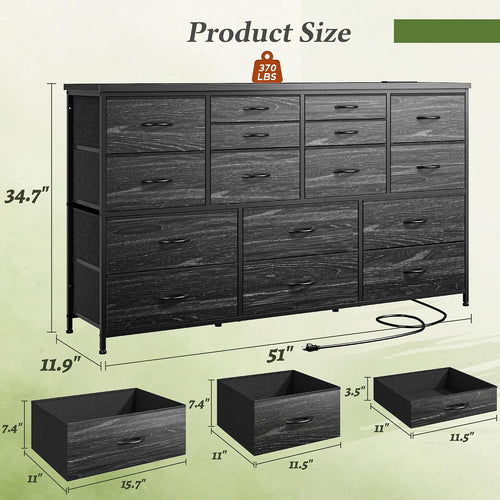 16 Drawer Charging Dresser Stand