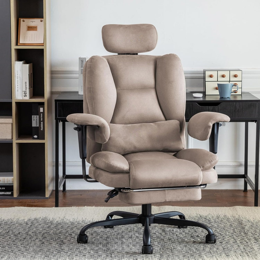 Fabric Footrest Ergonomic Gaming Chair