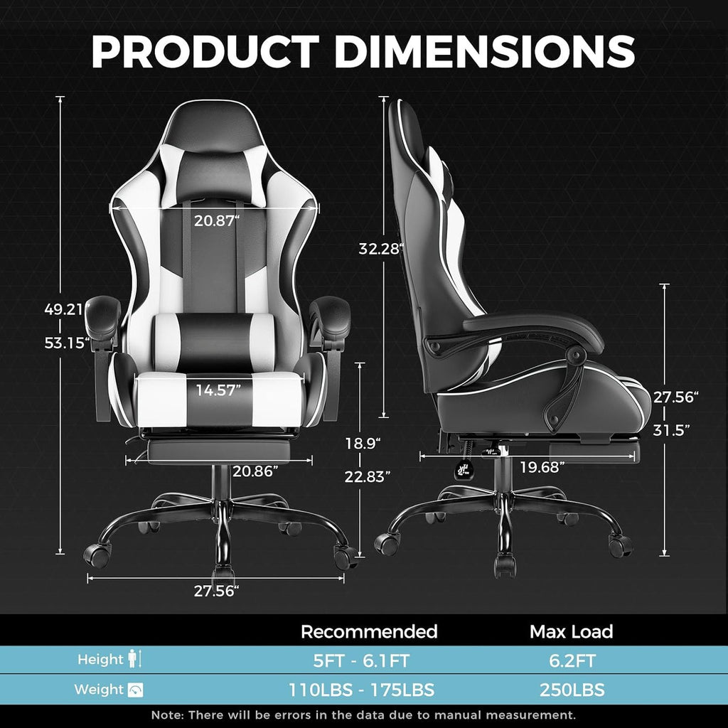 Adjustable Footrest Gaming Chair