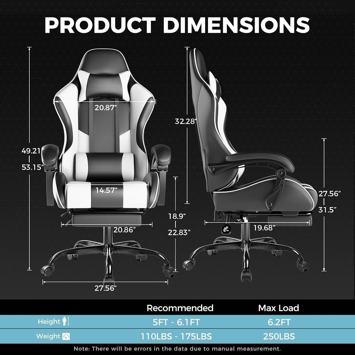 Adjustable Footrest Gaming Chair