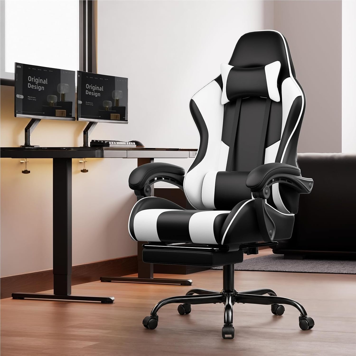 Adjustable Footrest Gaming Chair