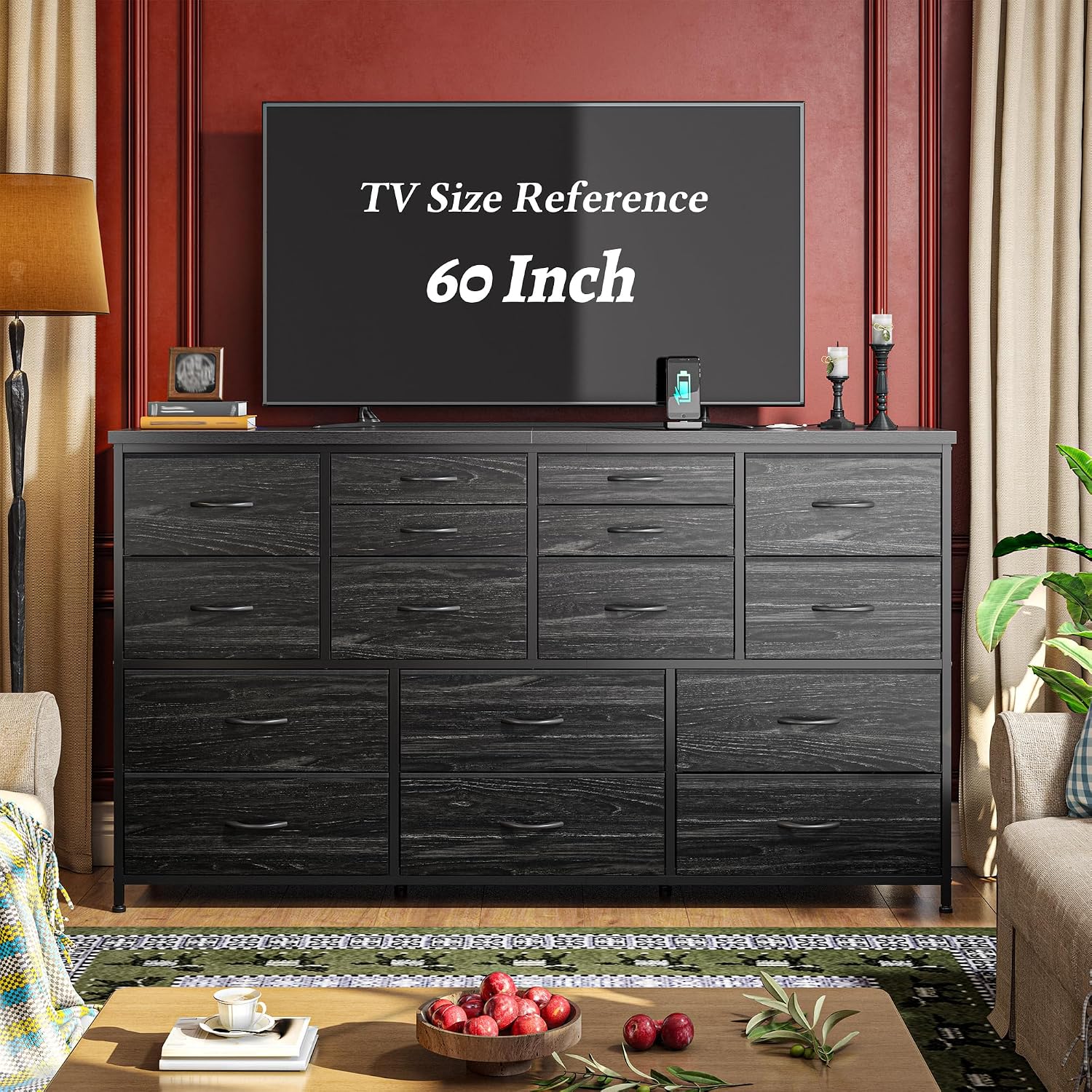 16 Drawer Charging Dresser Stand