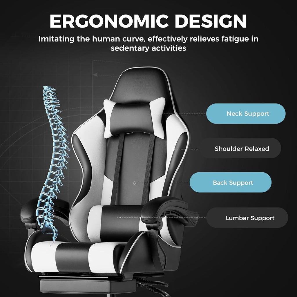 Adjustable Footrest Gaming Chair
