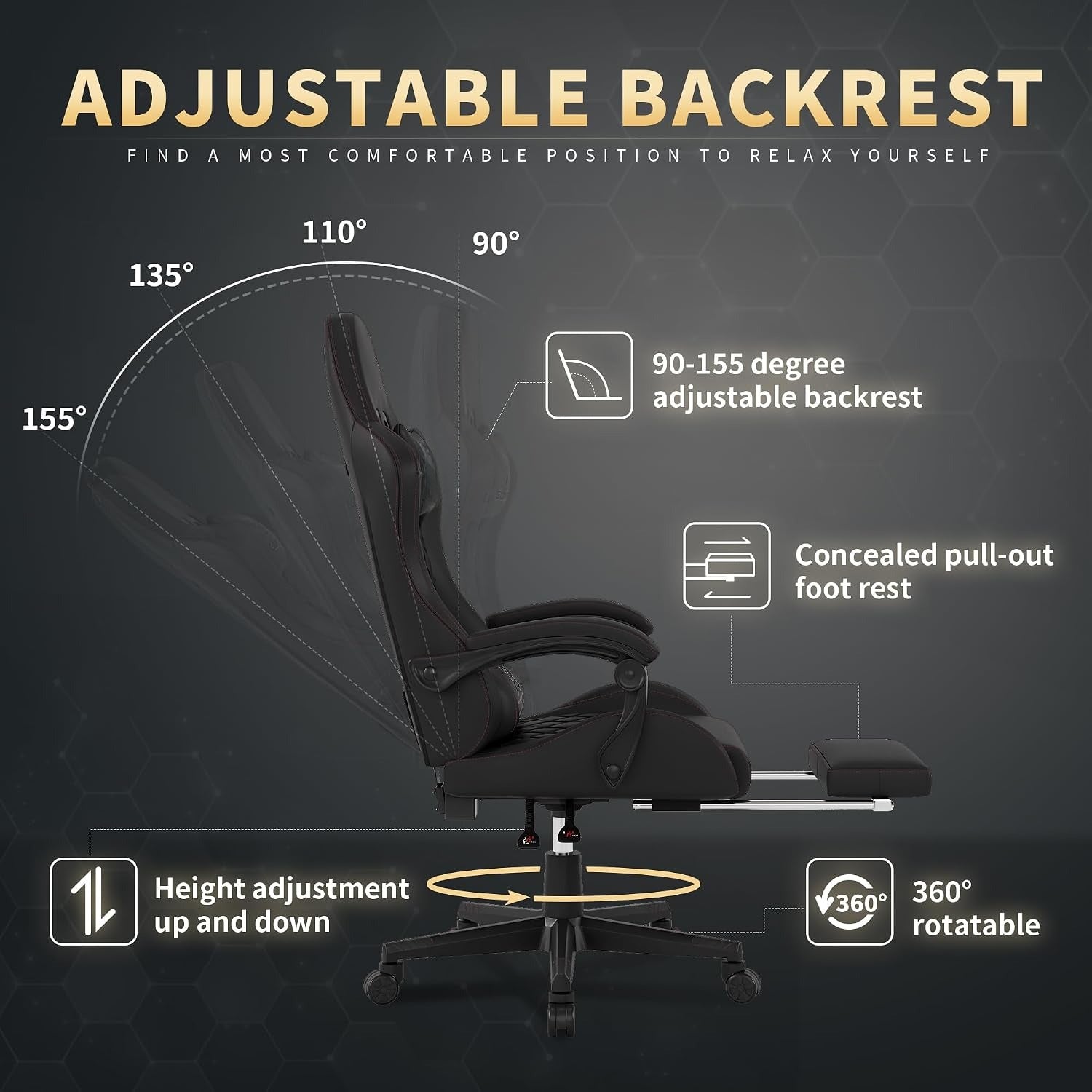 400LB Spring Cushion Gaming Chair